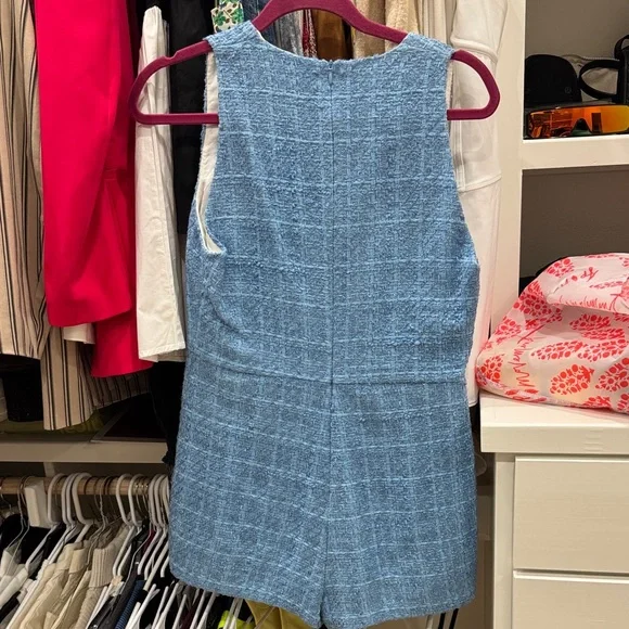 Zara Textured Blue Romper - Picture 3 of 3